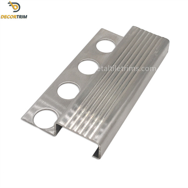12mm Brush Stair Nosing Tile Trim Stainless Steel 304 Material