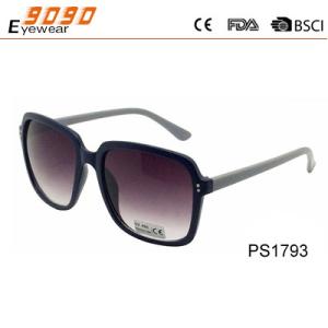 Wholesale Unisex Sunglasses with Plastic Frame, UV 400 Protection Lens, from china suppliers