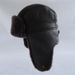 Fashion warm trapper double face sheepskin hat for men