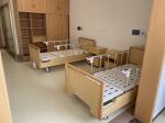 Hospital Aluminum alloy guardrail wood material two function manual bed