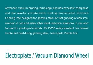 Wholesale 100mm To 180mm Vacuum Brazed Diamond Blade Cup Wheel Grinding Disc from china suppliers