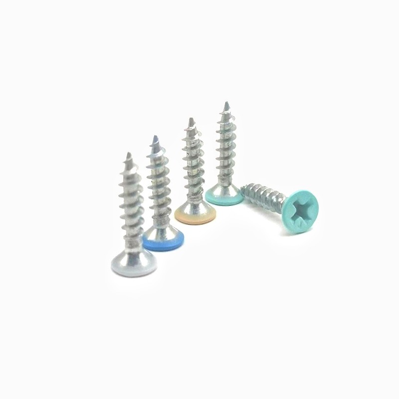 Color Self-Tapping Paint Furniture Screw Countersunk Cross ANSI JIS