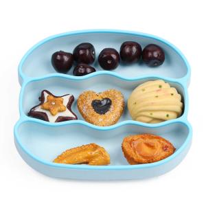 Wholesale Silicone Baby Feeding Set 200ml Capacity Silicone Weaning Plate from china suppliers