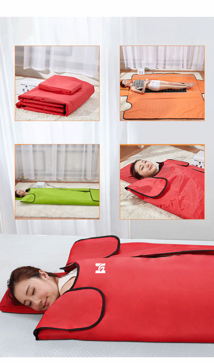 Jade Tourmaline Stone Far Infrared Sauna Blanket Body Bag 110V Customised