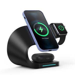 Wholesale 4 In 1 Magnetic Absorption Wireless Charger with 15W Fast Charging and Logo Service from china suppliers