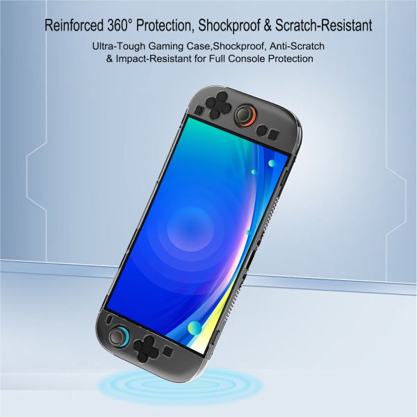 Luxury Diamond Pattern Design Split TPU Joy-Con Transparent PC Middle Frame Protective Case Kit for Nintendo Switch 2