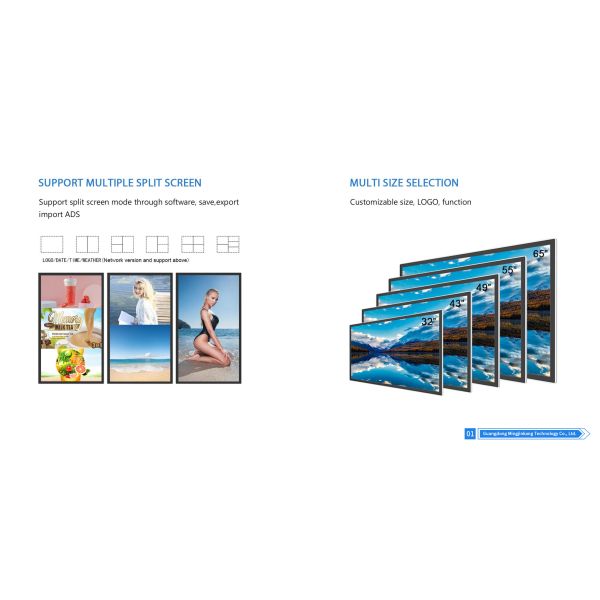 32 Inch 4K HD LCD Customizable Interactive Touch Screen Wall Mount Digital Signage Animation Built-In CMS Elevator Retail Store