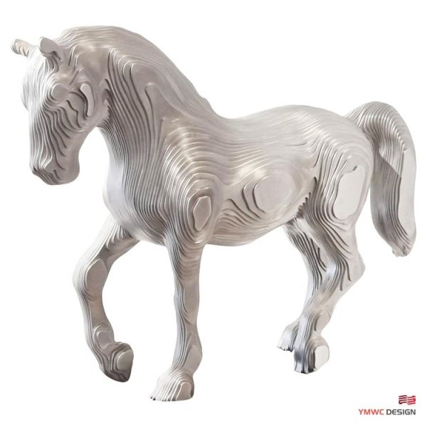 Custom Metal Animal Statues Large Stainless Steel Horse Sculpture for Art Decoration
