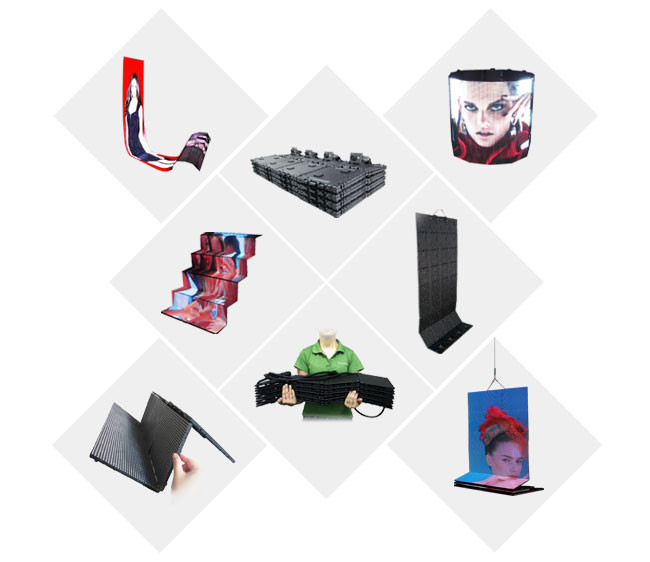 Slim Collapsible P10 Outdoor Full Color LED Display Wall Video Screens Good Heat Dissipation