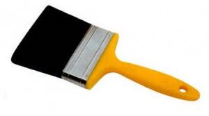 China Polyester Nylon Black Bristle Paint Brush With Long Bristles on sale