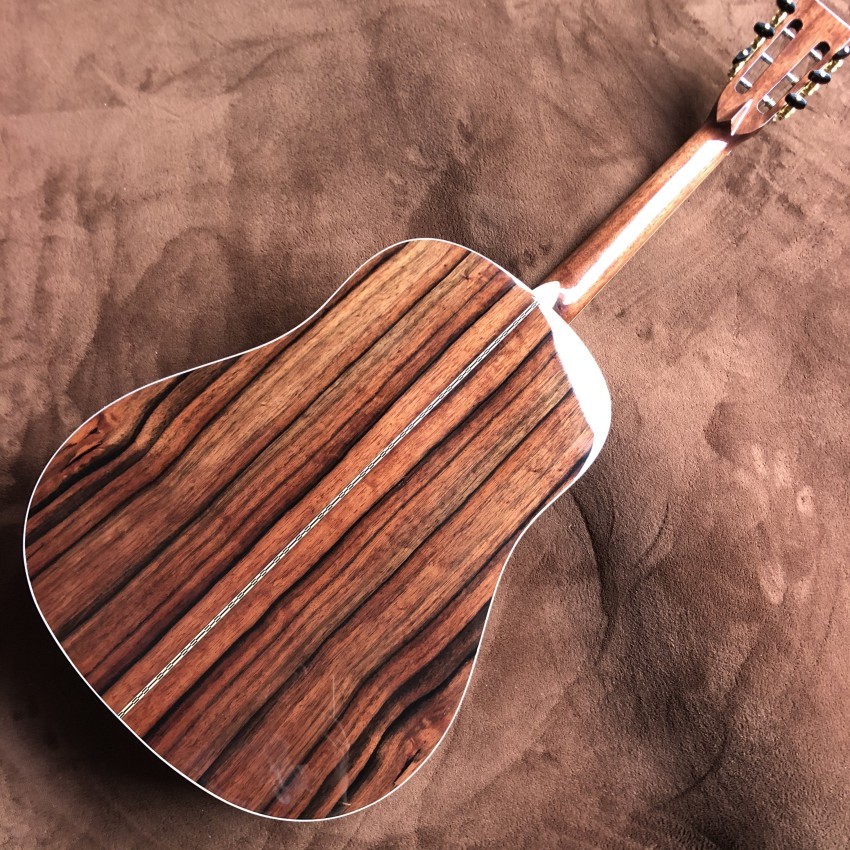 Custom J45 Body AAAA All Solid Wood Acoustic Guitar Sandalwood Back and Sides in Sunset Color with Classic Headstock Log
