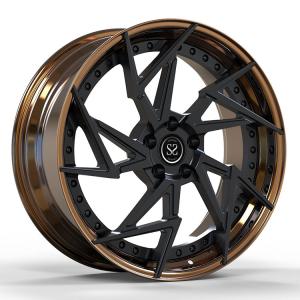 Wholesale Alloy Rims 2 Piece Forged Wheels Black Disc Polished Bronze A3 19 Inch Tuning from china suppliers