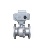 Straight Through Type Electric Control Valve Flange Connection Electric V Port