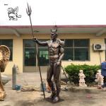 Large Poseidon Bronze Statue Greek Sea God Sculpture Garden Art Metal Decoration