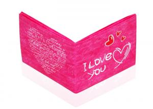 Sweet Heart Washable Tyvek Paper Wallet Custom Logo Pink Tyvek Mighty Wallet