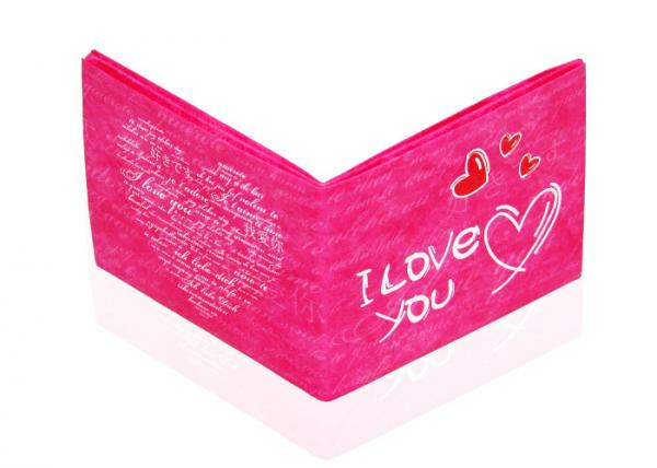 Quality Sweet Heart Washable Tyvek Paper Wallet Custom Logo Pink Tyvek Mighty Wallet for sale