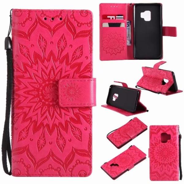 Samsung S9 Leather Protective Folio Magnetic Kickstand Cover Mobile Phone Case
