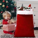 Velvet Bags With Drawstring Large Plush Santa Sack Christmas Gift Bags In 2 Size
