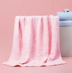 Multilayer Pink Yellow Gauze Fabric 165GSM Newborn Baby Bath Towels