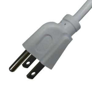 Wholesale Nema 5-15P 10A 125V 18AWG PVC Power Cord , White UL 3 Pin Plug US Standard Power Cord from china suppliers