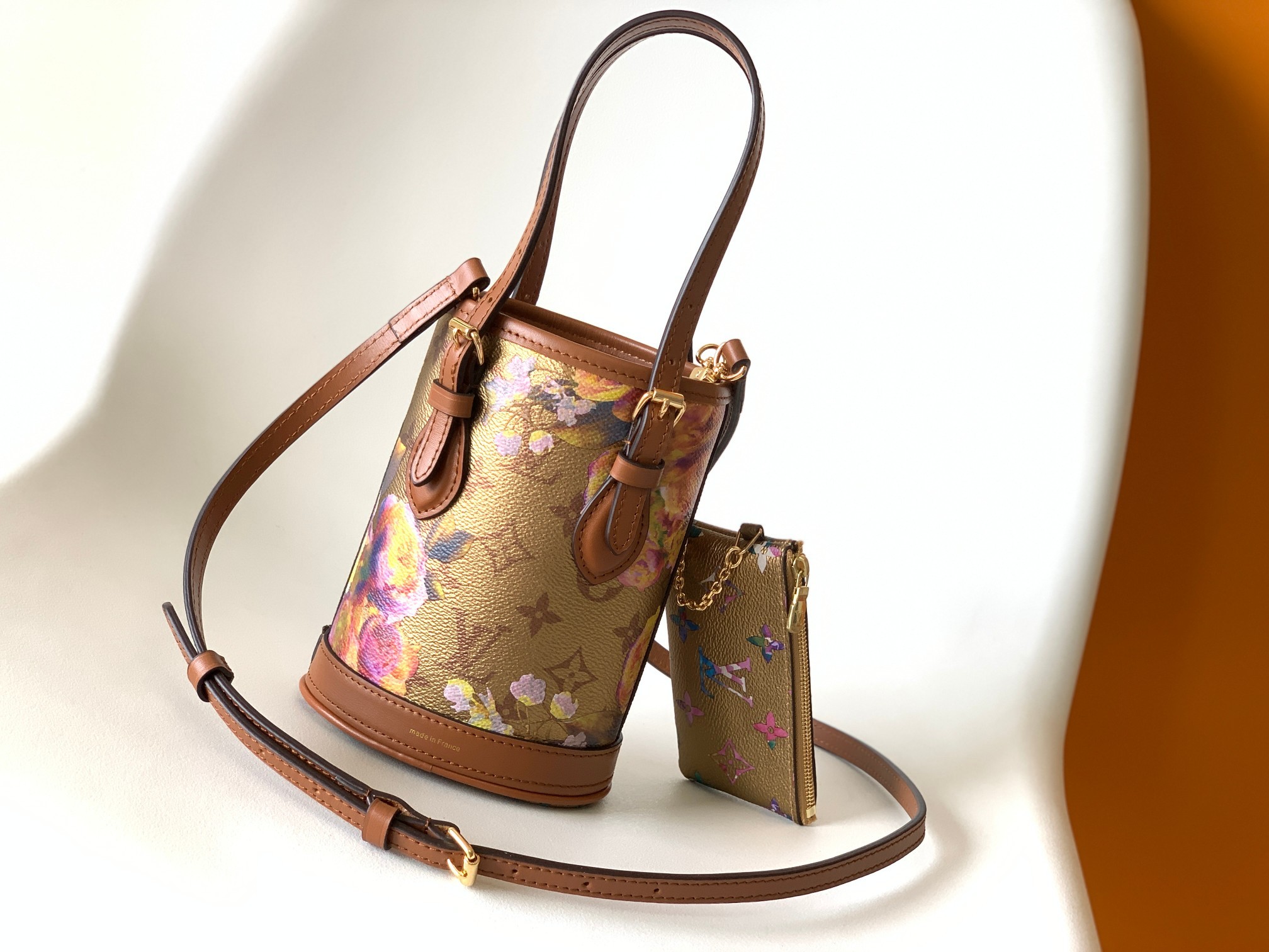 Metallic Flower Louis Vuitton Neverfull Bucket Bags M81724