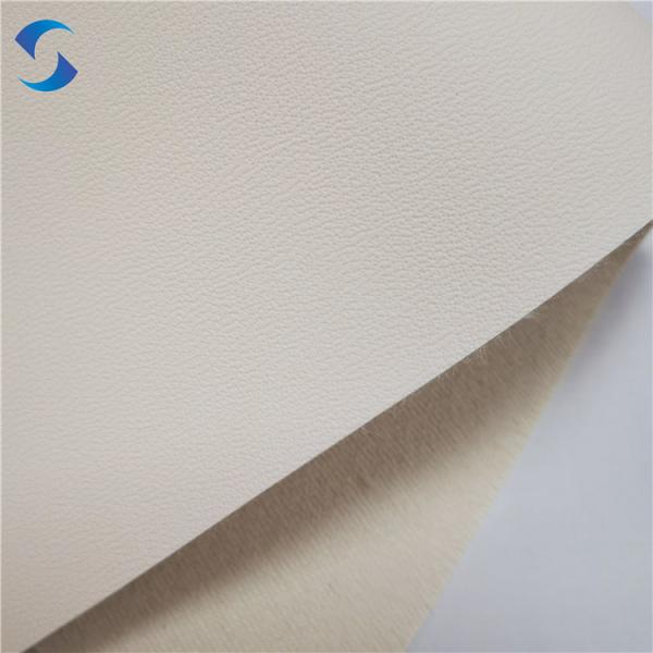 PVC faux Leather Fabric MOQ 1500 white upholstery fabrics online faux leather