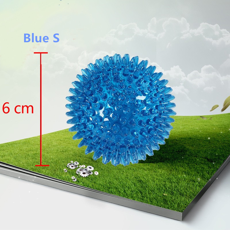Dog Molar Rubber Ball Teeth Cleaning Sound Toy TPR Small Thorn Ball Elastic Interactive Training Puzzle