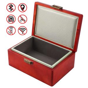 Wholesale Classic Faraday Key Box , Birch Wood Box For Car Keys Block FOB Signal from china suppliers