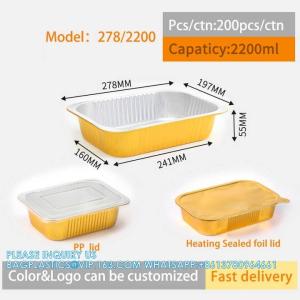 Wholesale 2200ml/4.85LB, Sturdy Aluminum Foil Pans With Lids For Cooking, Baking, Reheating, Freezer, Oven, Recyclable from china suppliers