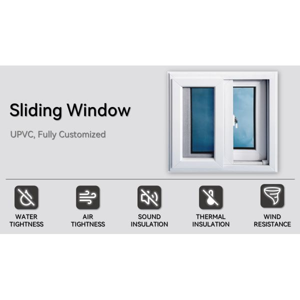 High-Performance Soundproof uPVC Sliding Window for Residential
