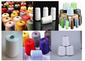 Dope Dyed Colors Regenerated Polyester Fibre Polyester / Cotton Blended Yarn
