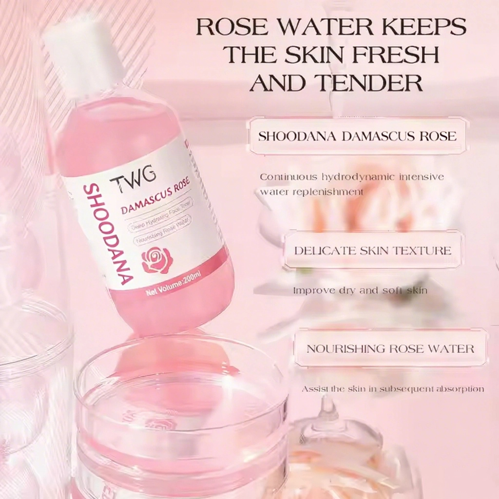 ODM / OEM Private Label Damascus Rose Water Gentle Deep Hydrating Moisturizing Face Toner Skin Care Nourishing Rose Water Skin Toner