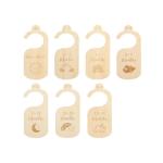 7pcs Natural Nursery Wooden Clothes Dividers for Closet Organization ,Baby