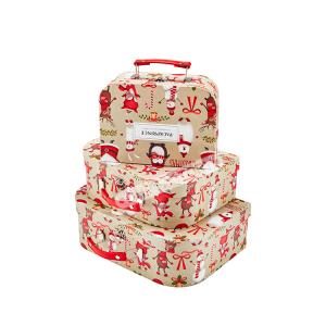Wholesale Eco Friendly Cardboard Suitcase Box With Handle For Christmas Gift Packaging from china suppliers