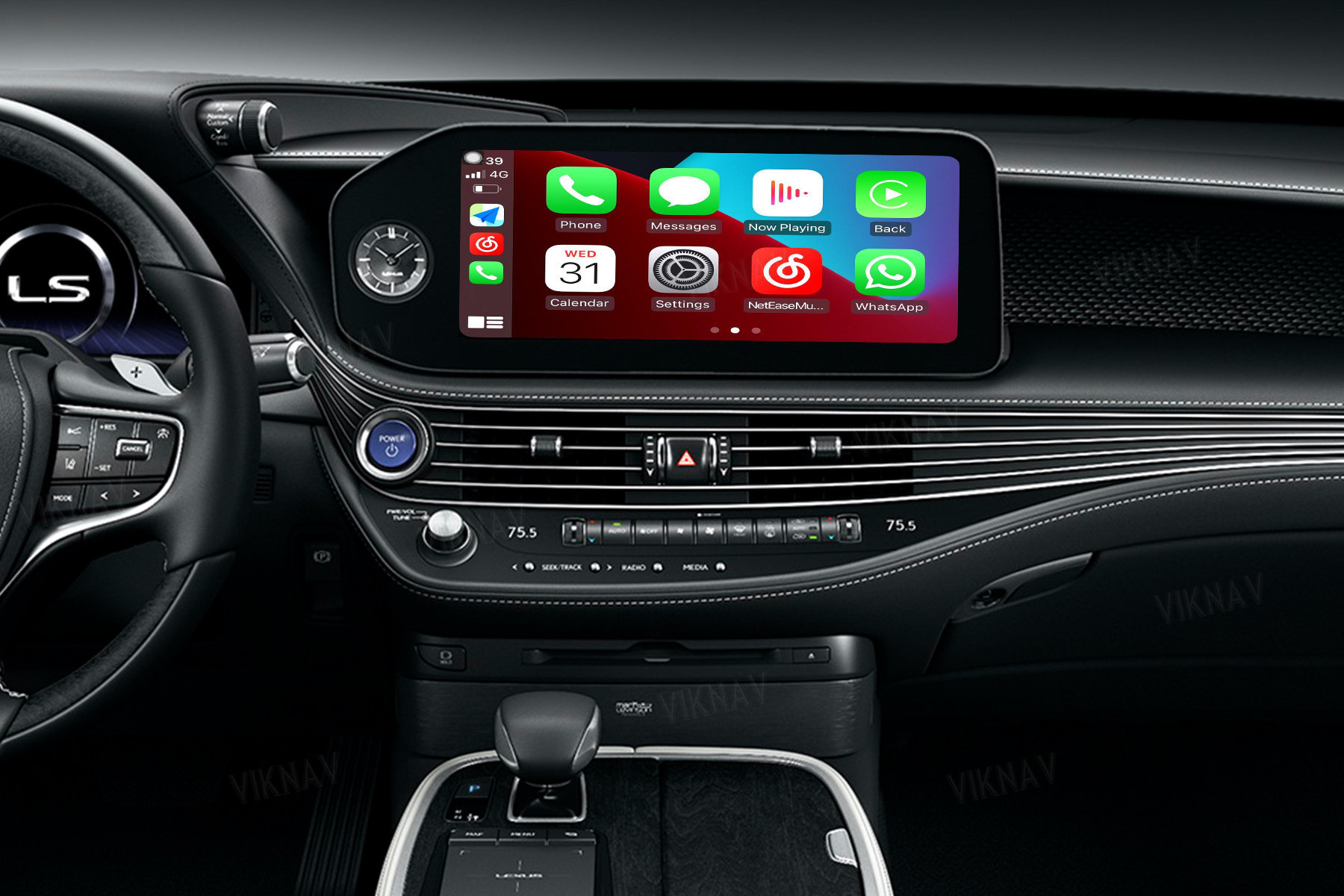 Viknav Fit For Original Car Screen Linux System For Lexus LS 2021 2022 2023 Wireless Apple CarPlay Android Auto