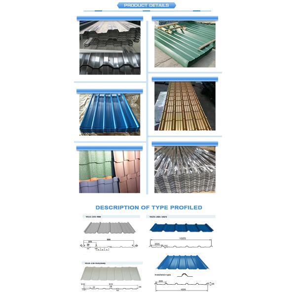Ultraviolet Radiation Resistant Galvanized Corrugated Panels , PPGI Roofing Sheet