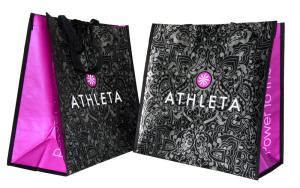Wholesale Recyclable ATHLETA 120gsm PP Woven Shopping Bags customized design from china suppliers