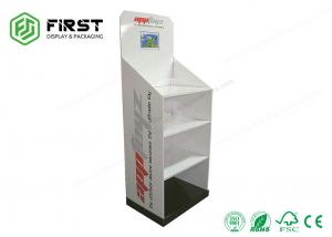 China Multi Shelves Cardboard Floor Displays , Customizied Reusable Cardboard Book Display on sale