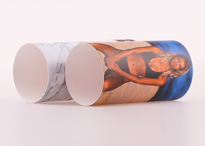 CMYK Printing Paper Tube Packaging , Underwear Cylinder Tube Packaging