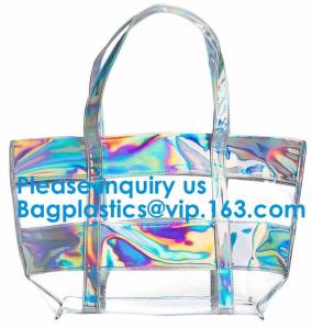 Wholesale Holographic Women Fashion Hologram Laser Drawstring Backpack School Sport Gym Tote Bag,Cosmetic Bag Travel Storage Zippe from china suppliers