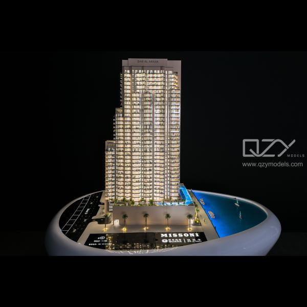 1/100 Scale Architectural Model Making Supplies 3D Building Missoni Dubai