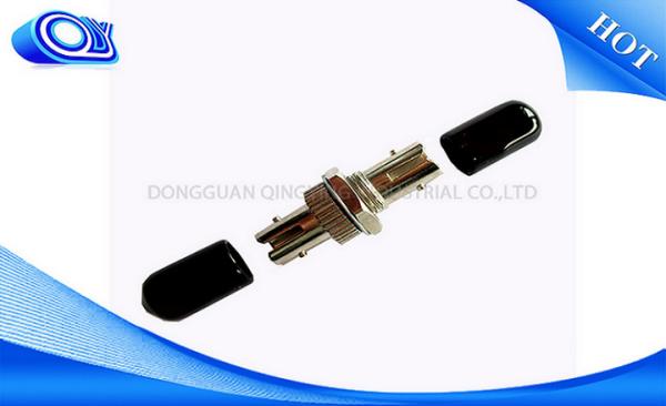 ST flange Simplex singlemode metal ST adaptor black dust cap Fiber Optic Adapter