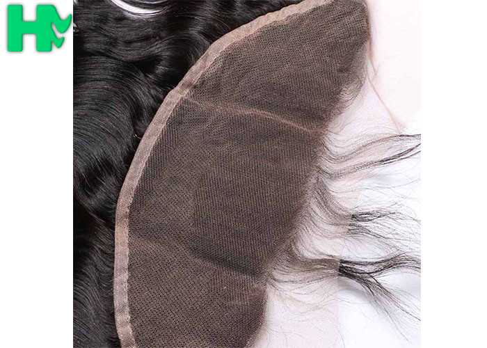 Smooth Human Hair Closure 13*4 Lace Frontal Closure Straight Natural Black 8A