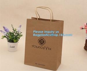 Wholesale Brown kraft paper shoppinFood grade printed bakery brown greaseproof kraft paper bread packaging bags with clear window, from china suppliers