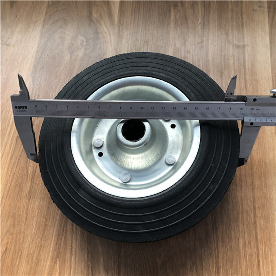 8x2 Solid Rubber Wheels For Trolleys Steel Hub Solid Rubber Tires For Dolly