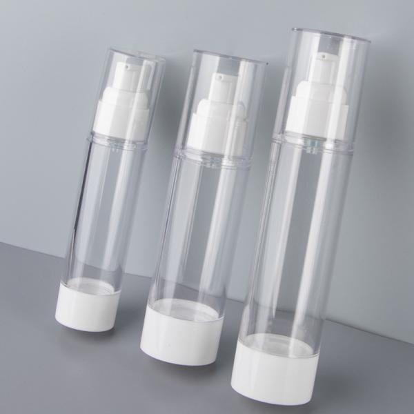 Quality White Custom 15ml 30ml 50ml Airless Pump Bottles Eye Gel Face Serum Bottle for sale