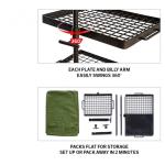 37 Inch Camping Swing Steel Barbecue Grills Campfire Hot Plate Combo