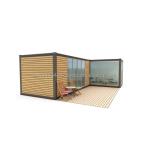 Steel Frame Galvanized Steel Bending 180g Simple Prefab Log Cabins Wooden Small