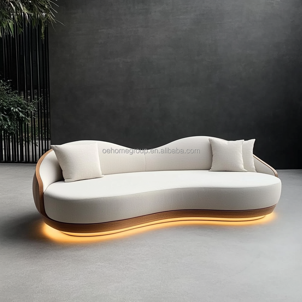 Living Room Furniture Nordic Velvet Sofa Light Luxury Creative Double Seat Sofa Chair With Fabric Covering Material