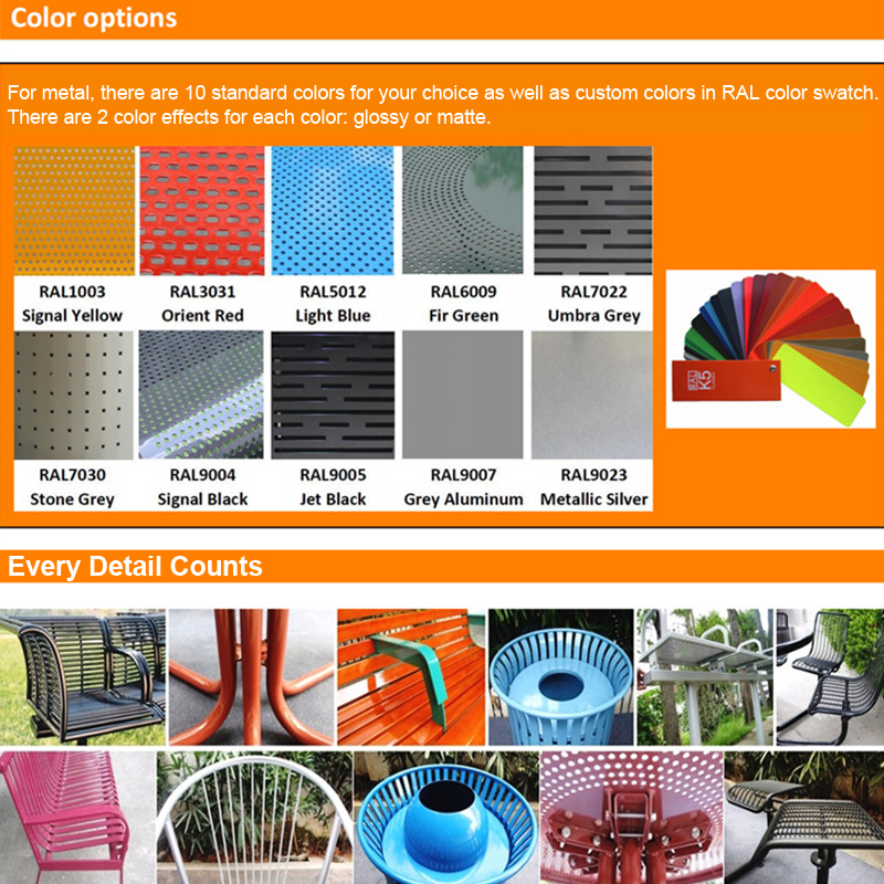 Durable Waterproof Outdoor Recycling Bins With HDPE Plastic Wood Sidewall